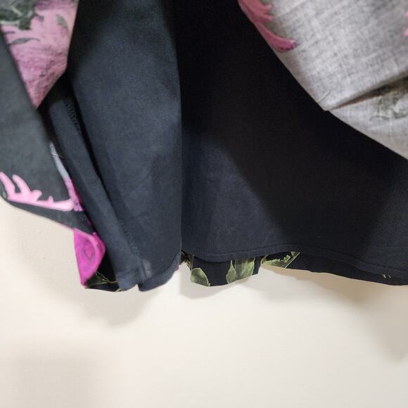 Talbots large purple and pink flower print pleated  lined skirt woman's size 18 - Picture 5 of 10